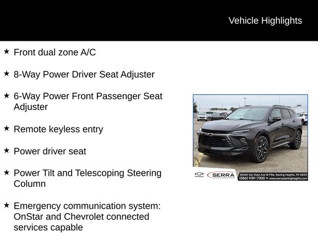 Certified 2025 Chevrolet Blazer RS w/ Driver Confidence II Package AWD/4WD image 5