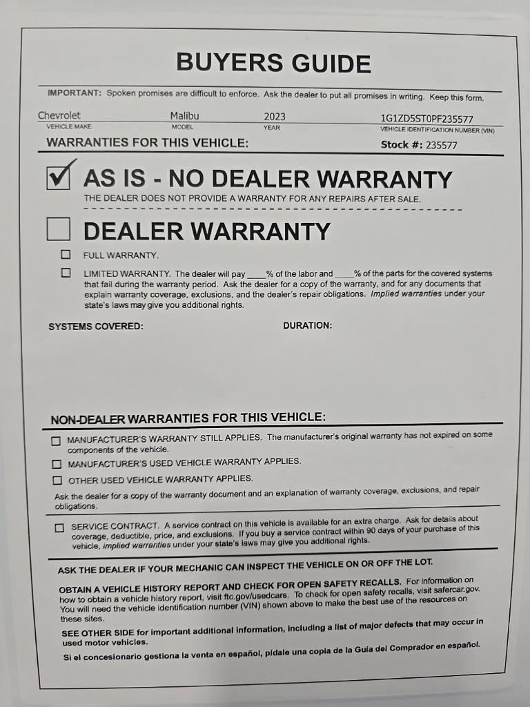 Used 2023 Chevrolet Malibu LT image 30