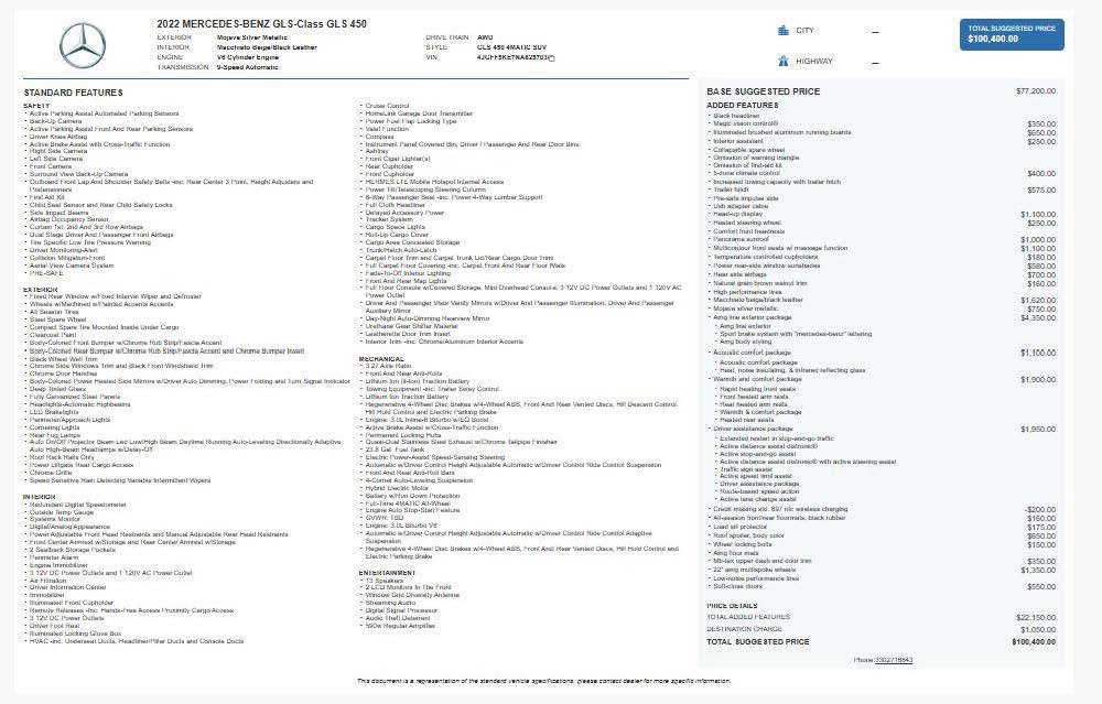 Used 2022 Mercedes-Benz GLS 450 4MATIC image 4