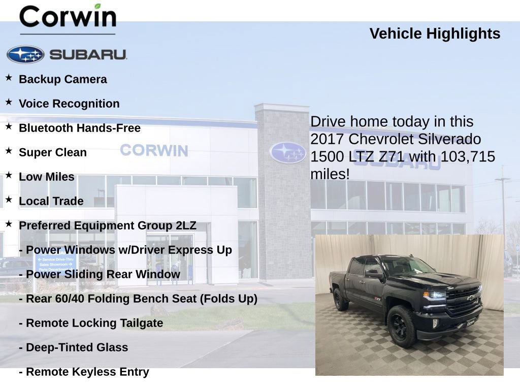 Used 2017 Chevrolet Silverado 1500 LTZ Z71 w/ LTZ Plus Package image 6