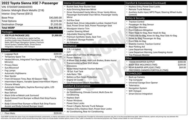 Used 2022 Toyota Sienna XSE w/ XSE Plus Package image 35