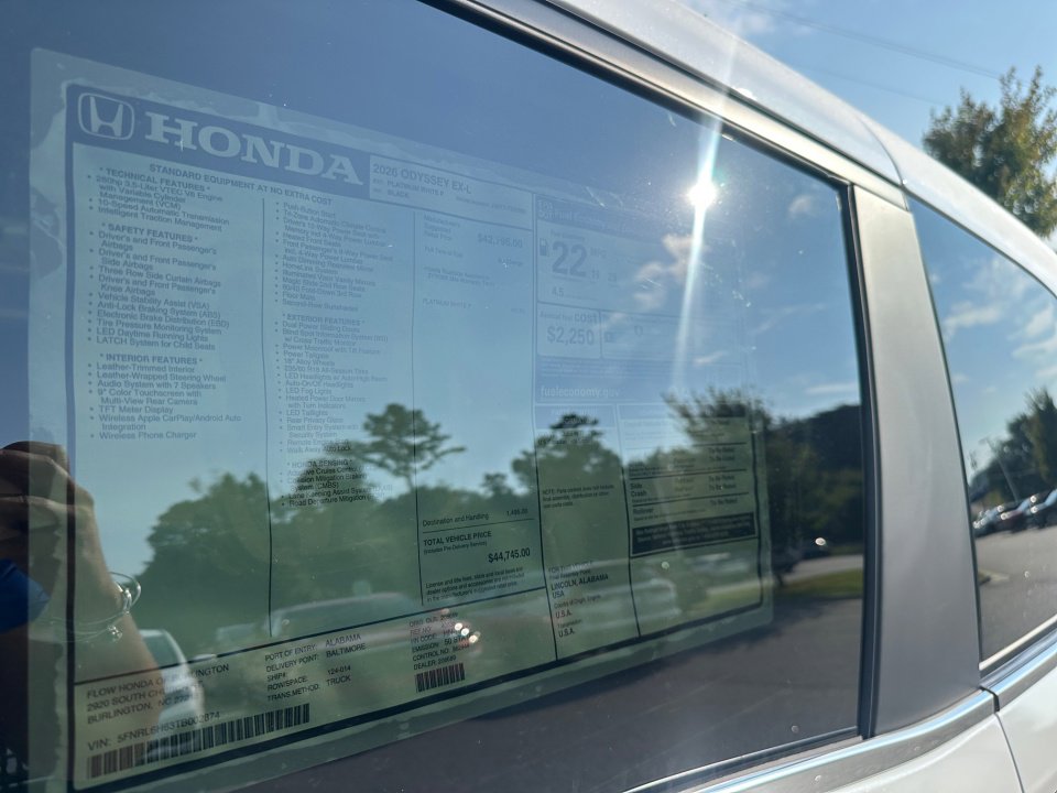 New 2026 Honda Odyssey EX-L image 33