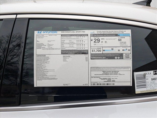 Used 2026 Hyundai Sonata SEL FWD image 24