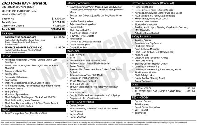 Certified 2023 Toyota RAV4 SE w/ Convenience Package AWD/4WD image 36