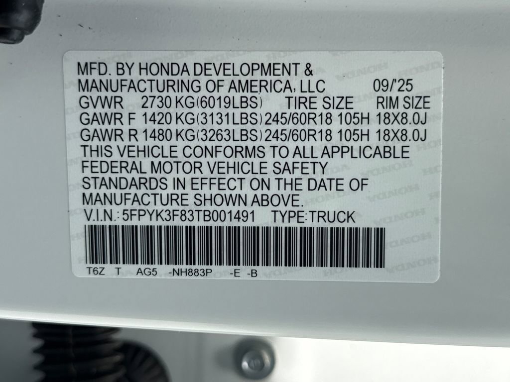 New 2026 Honda Ridgeline Black Edition image 36
