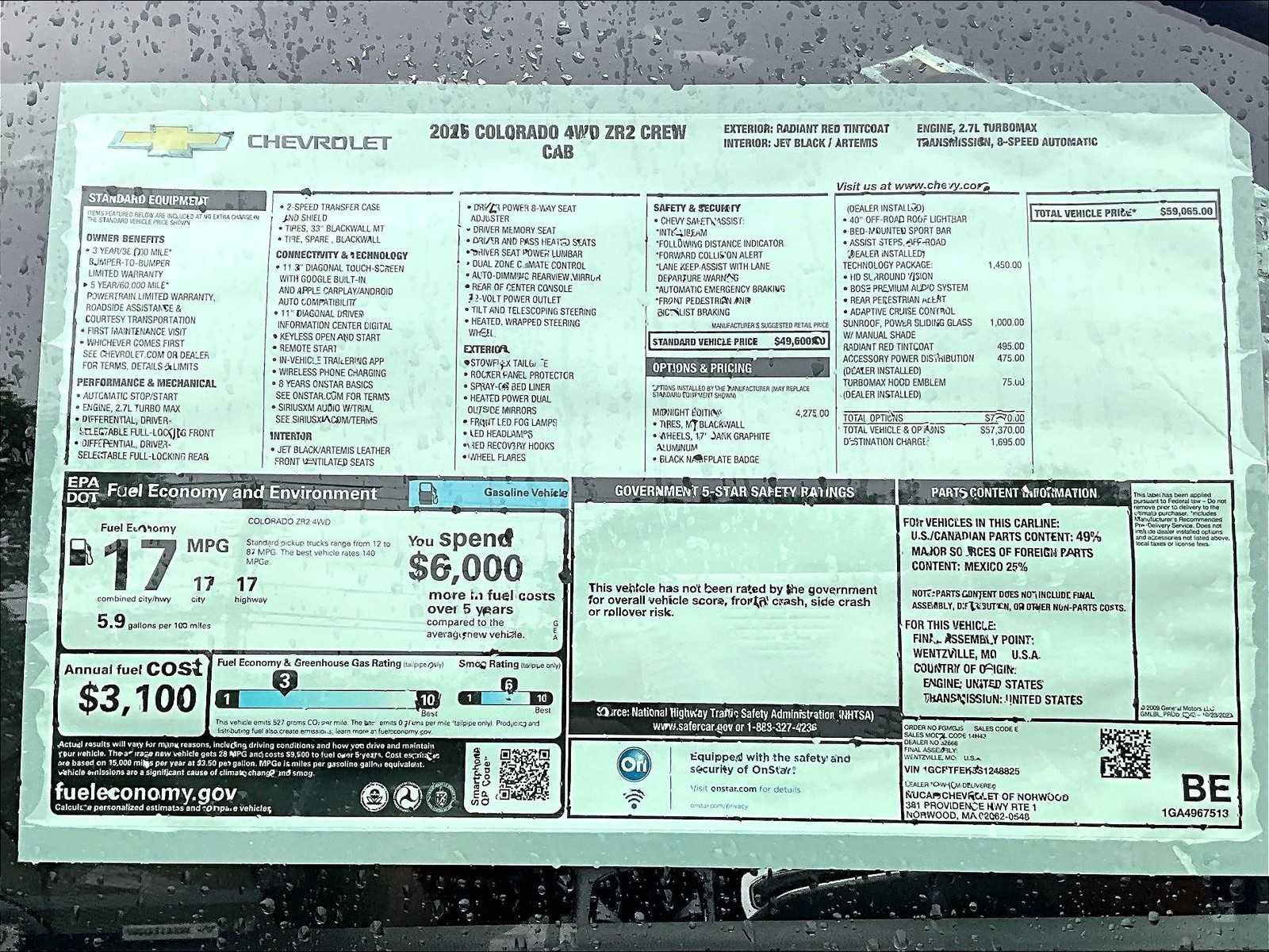 New 2025 Chevrolet Colorado ZR2 w/ Midnight Edition image 18