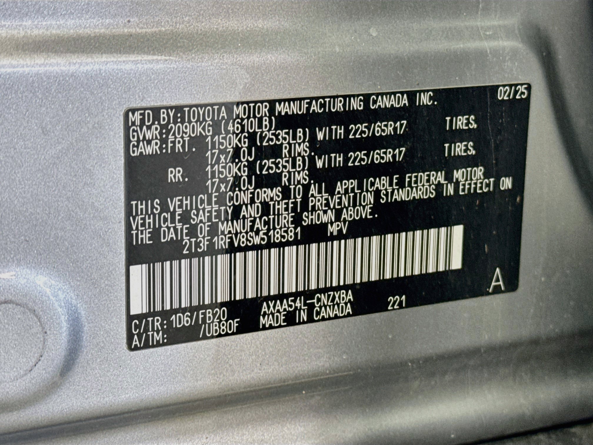 Certified 2025 Toyota RAV4 LE AWD/4WD image 31