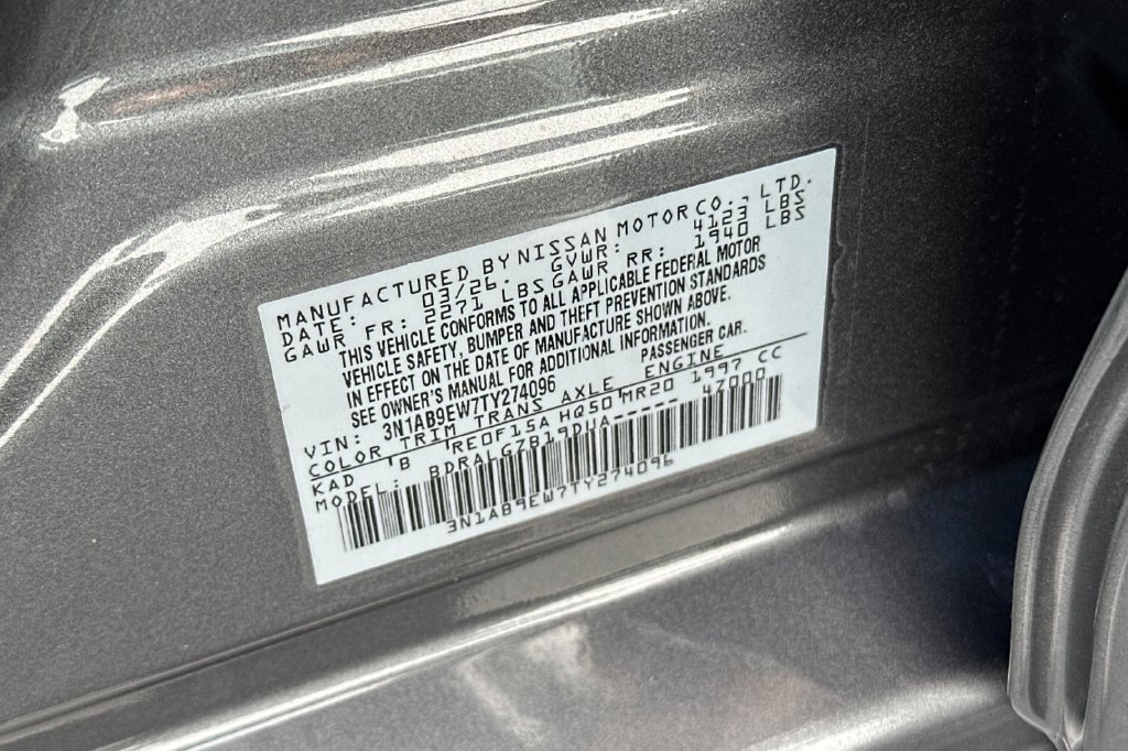 Certified 2026 Nissan Sentra SL w/ Floor Mat Package FWD image 27