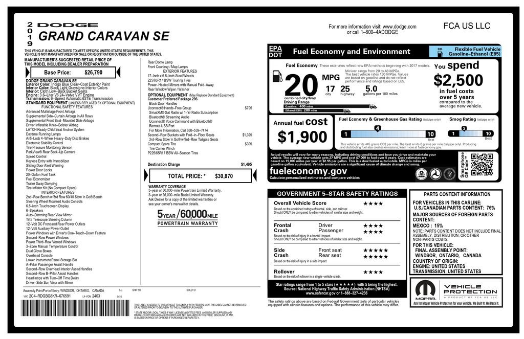 Used 2019 Dodge Grand Caravan SE w/ UConnect Hands-Free Group video 3