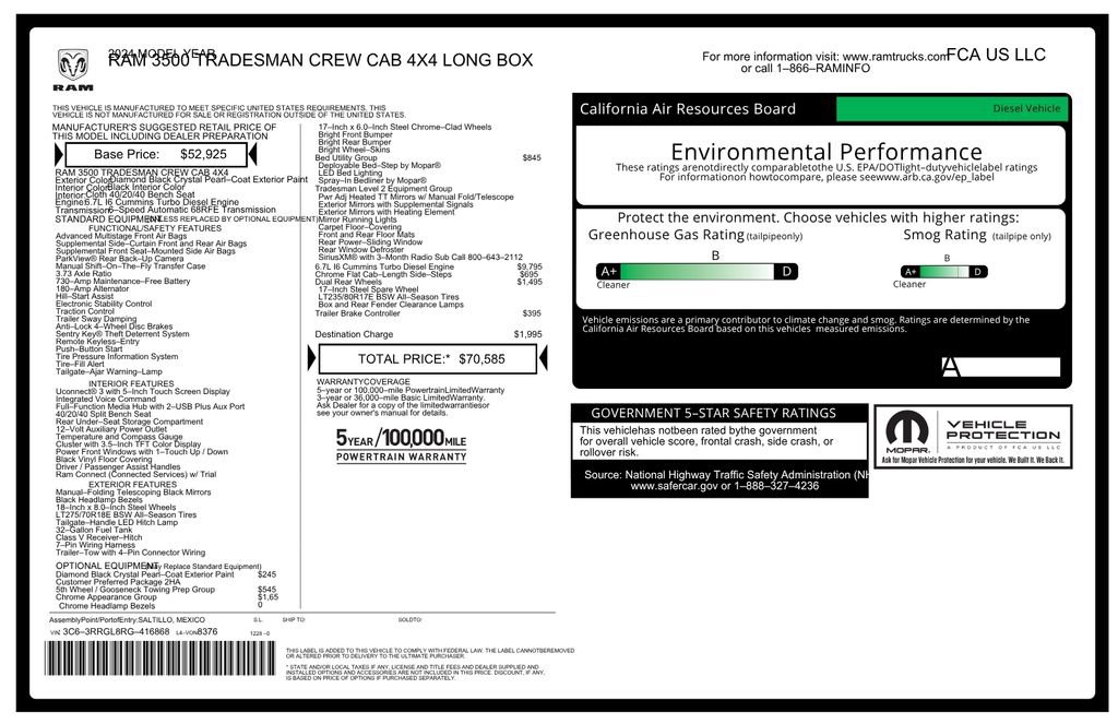 Used 2024 RAM 3500 Tradesman w/ Chrome Appearance Group AWD/4WD image 11