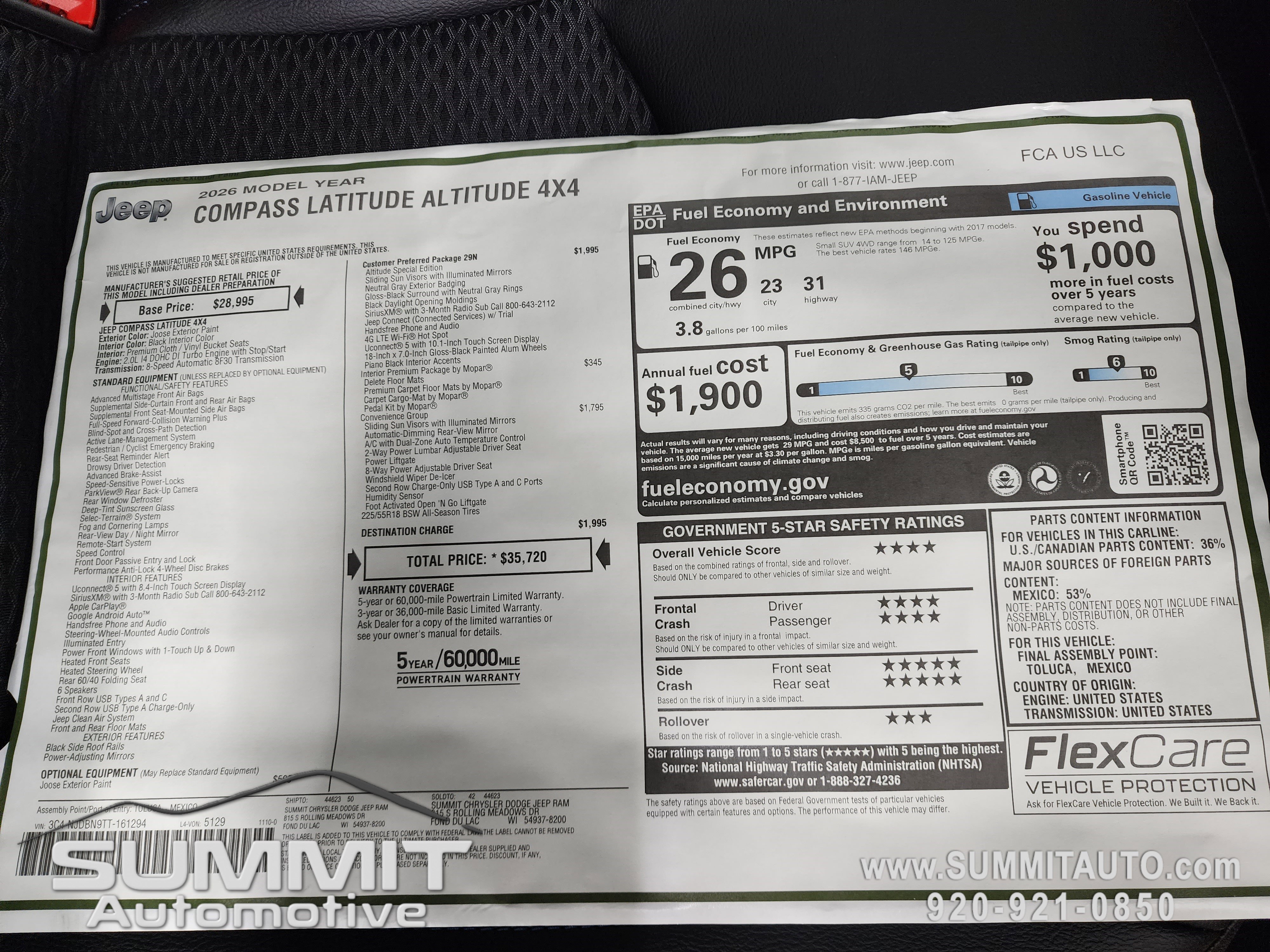 New 2026 Jeep Compass Latitude image 57