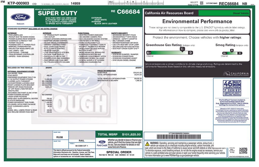 Used 2024 Ford F350 Platinum w/ Tremor Off-Road Package AWD/4WD image 6