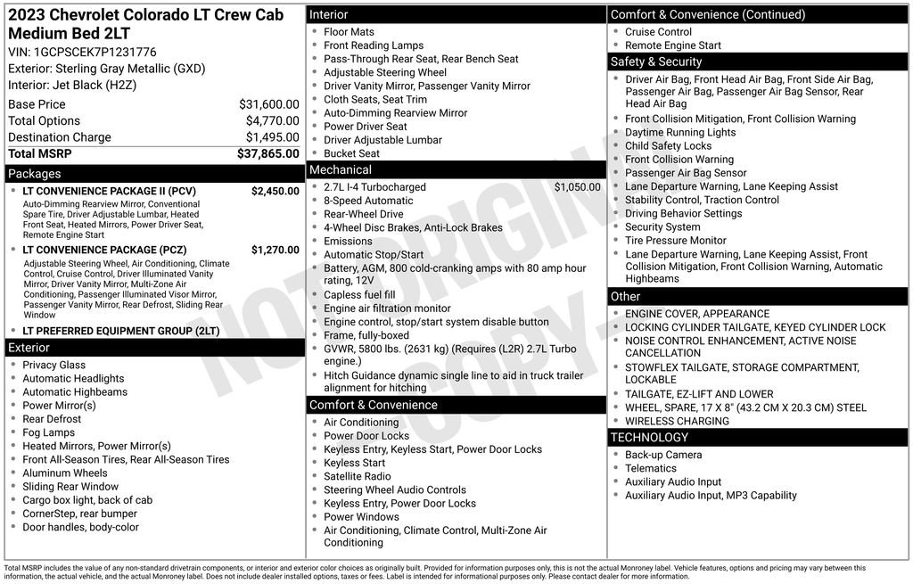 Used 2023 Chevrolet Colorado LT w/ LT Convenience Package II image 6