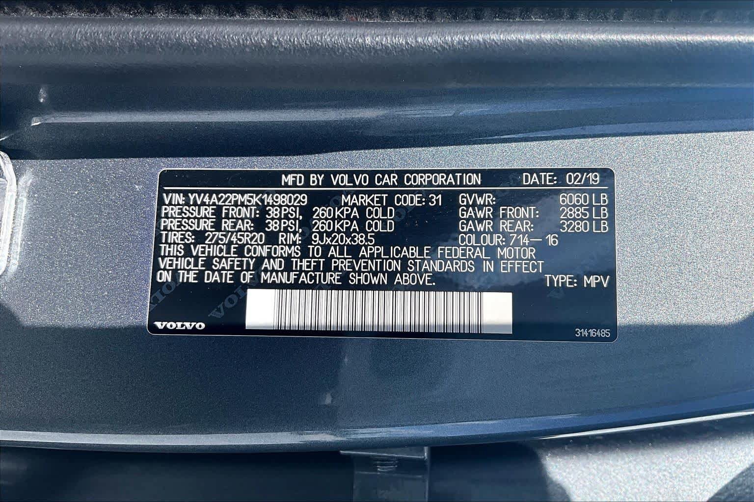 Used 2019 Volvo XC90 T6 R-Design w/ Advanced Package AWD/4WD image 32