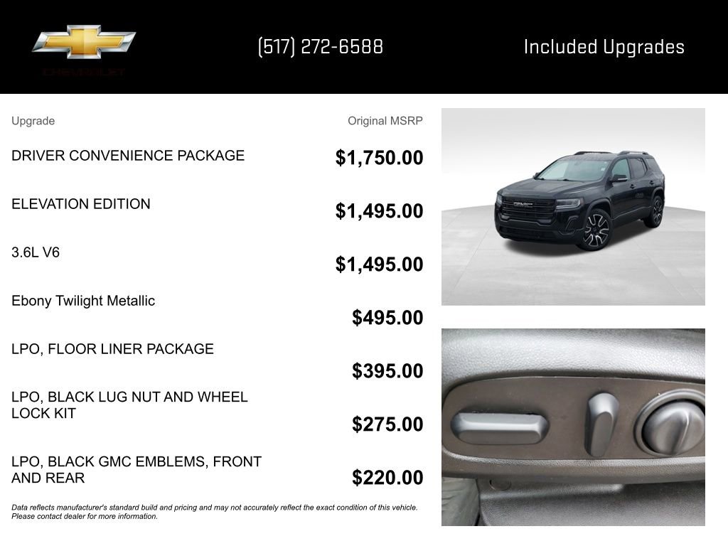 Certified 2021 GMC Acadia SLE w/ Driver Convenience Package image 15