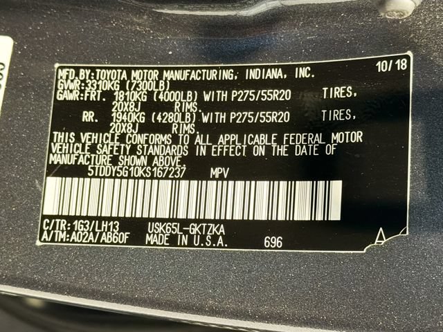 Certified 2019 Toyota Sequoia Platinum AWD/4WD image 31