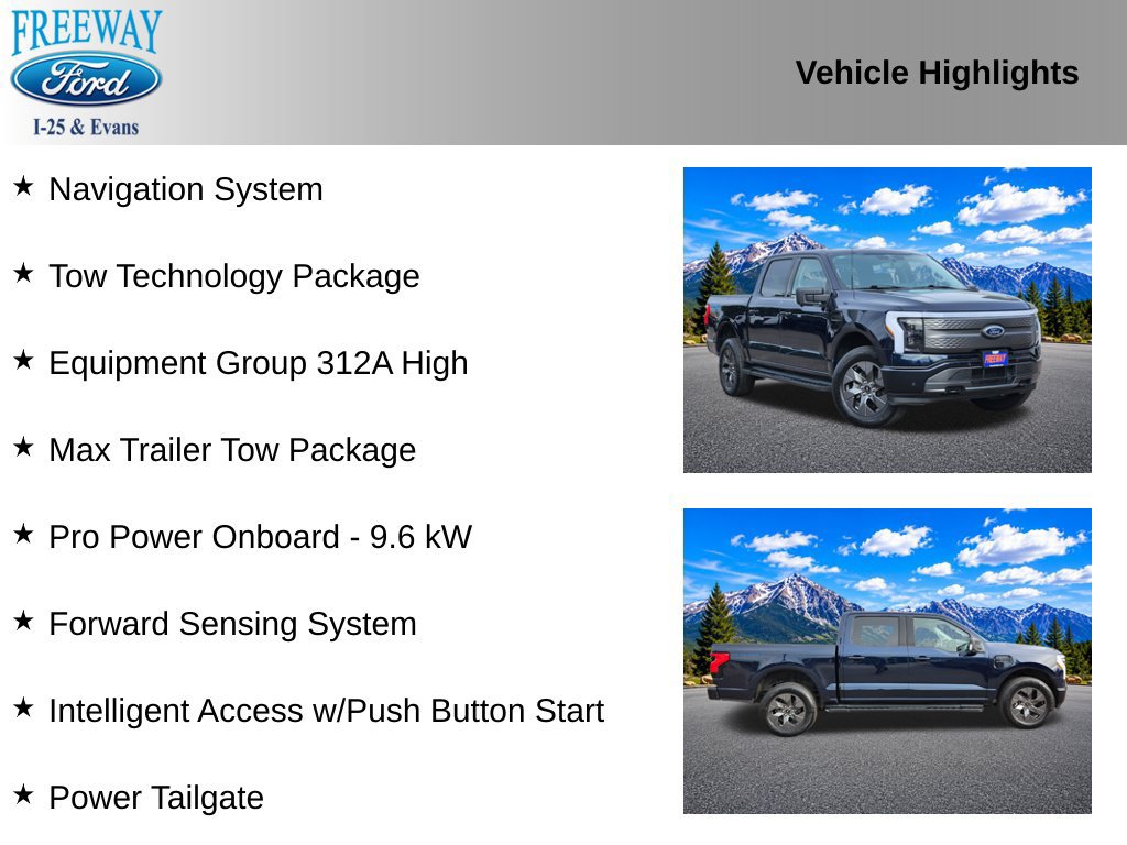 Used 2023 Ford F150 Lightning XLT w/ Equipment Group 312A High AWD/4WD image 2