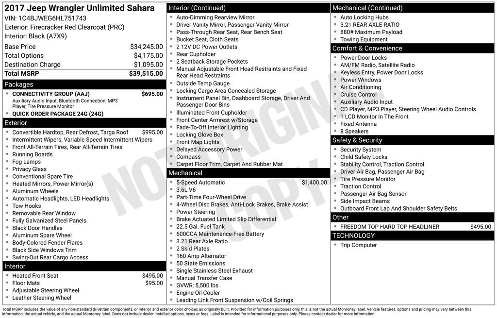Used 2017 Jeep Wrangler Unlimited Sahara w/ Connectivity Group image 37