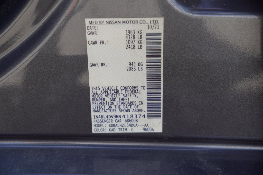 Used 2021 Nissan Altima 2.5 SV FWD image 10