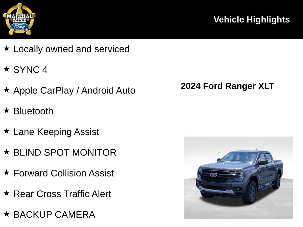 Used 2024 Ford Ranger XLT w/ Equipment Group 301A High RWD image 2