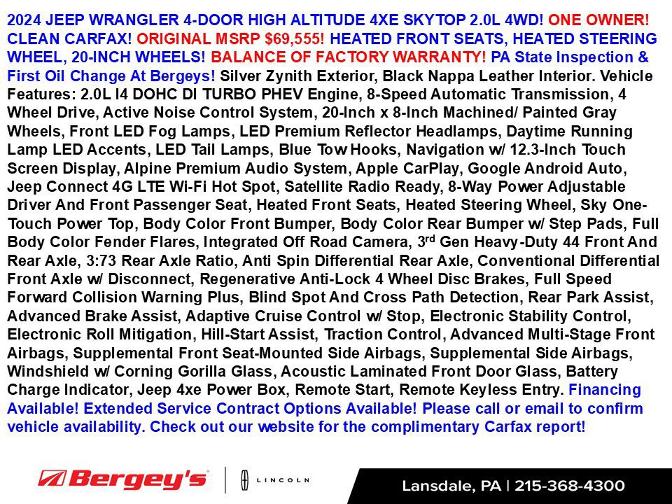 Used 2024 Jeep Wrangler High Altitude AWD/4WD image 2