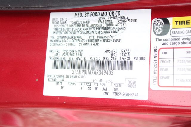 Used 2010 Ford Fusion SE FWD image 36