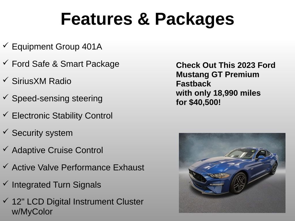 Used 2023 Ford Mustang GT Premium w/ Equipment Group 401A image 4