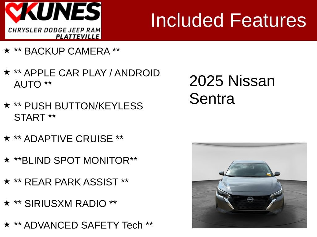 Used 2025 Nissan Sentra SV FWD image 2