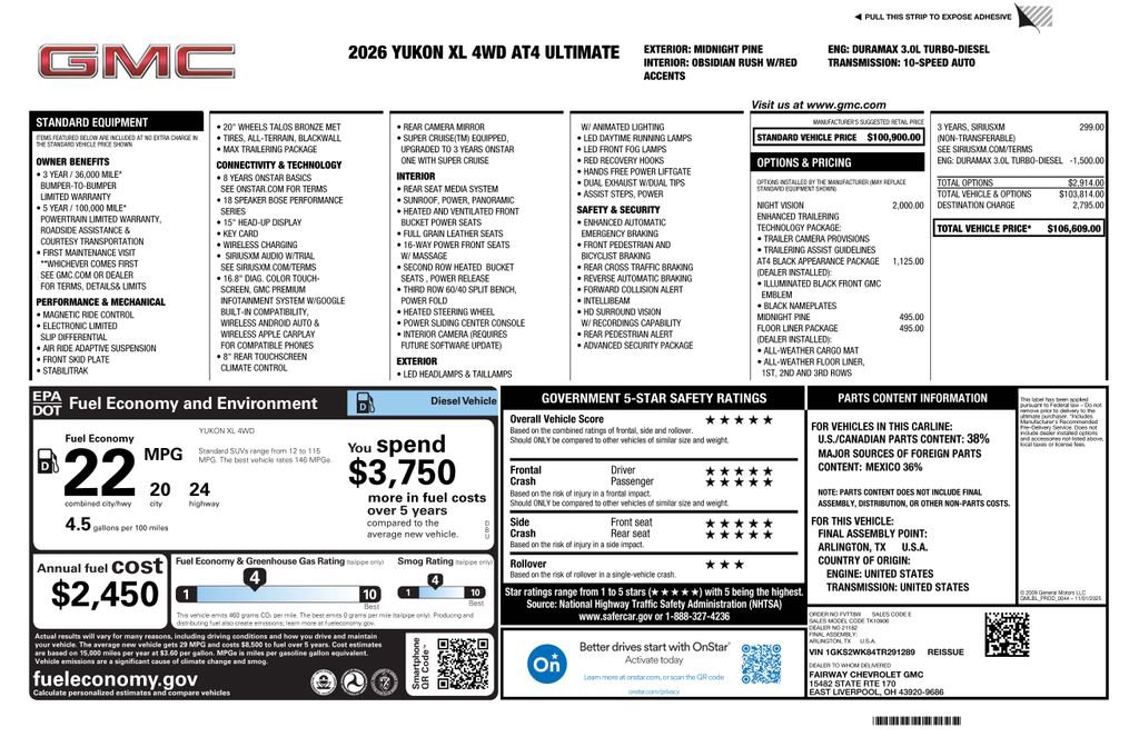 New 2026 GMC Yukon XL AT4 Ultimate image 4