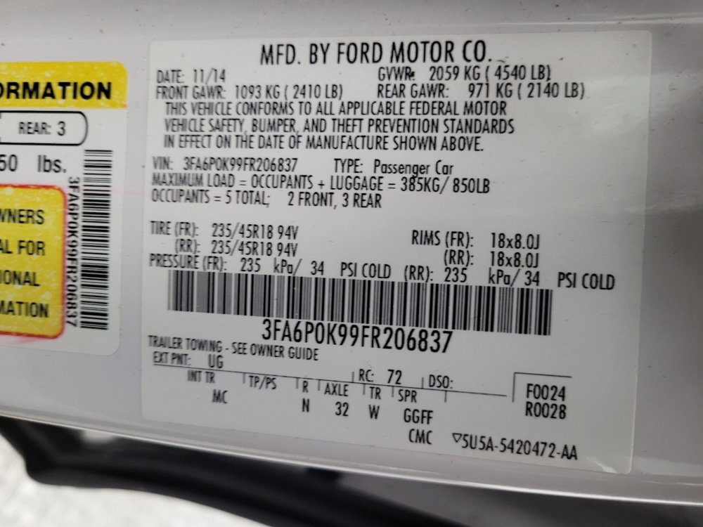 Used 2015 Ford Fusion Titanium image 33