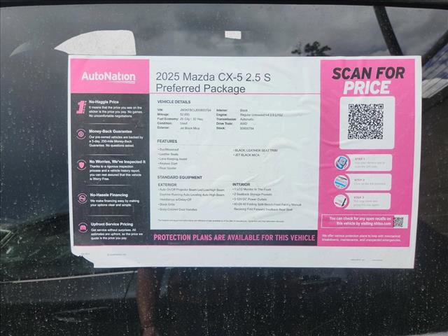 Used 2025 MAZDA CX-5 AWD 2.5 S w/ Preferred Package image 10