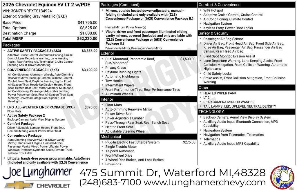 New 2026 Chevrolet Equinox EV LT w/ Active Safety Package 3 FWD image 27