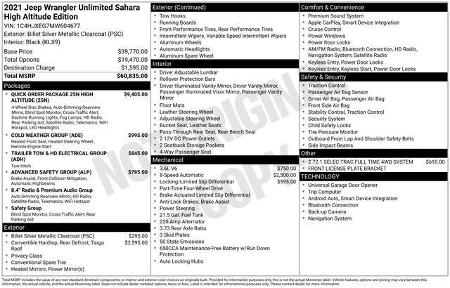 Certified 2021 Jeep Wrangler Unlimited Sahara image 34