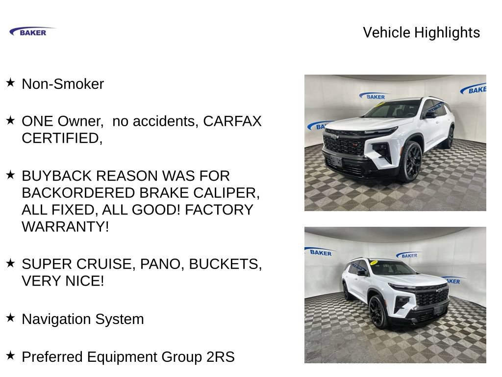 Certified 2024 Chevrolet Traverse RS AWD/4WD image 4