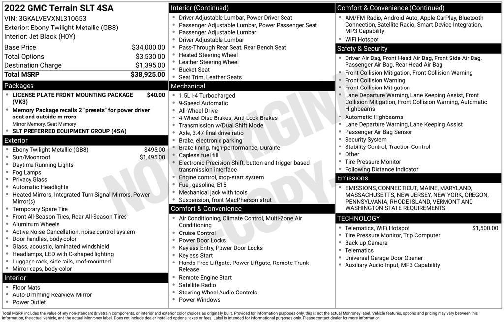 Used 2022 GMC Terrain SLT image 42