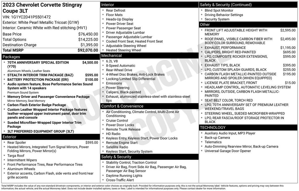 Certified 2023 Chevrolet Corvette Stingray Premium Cpe image 31