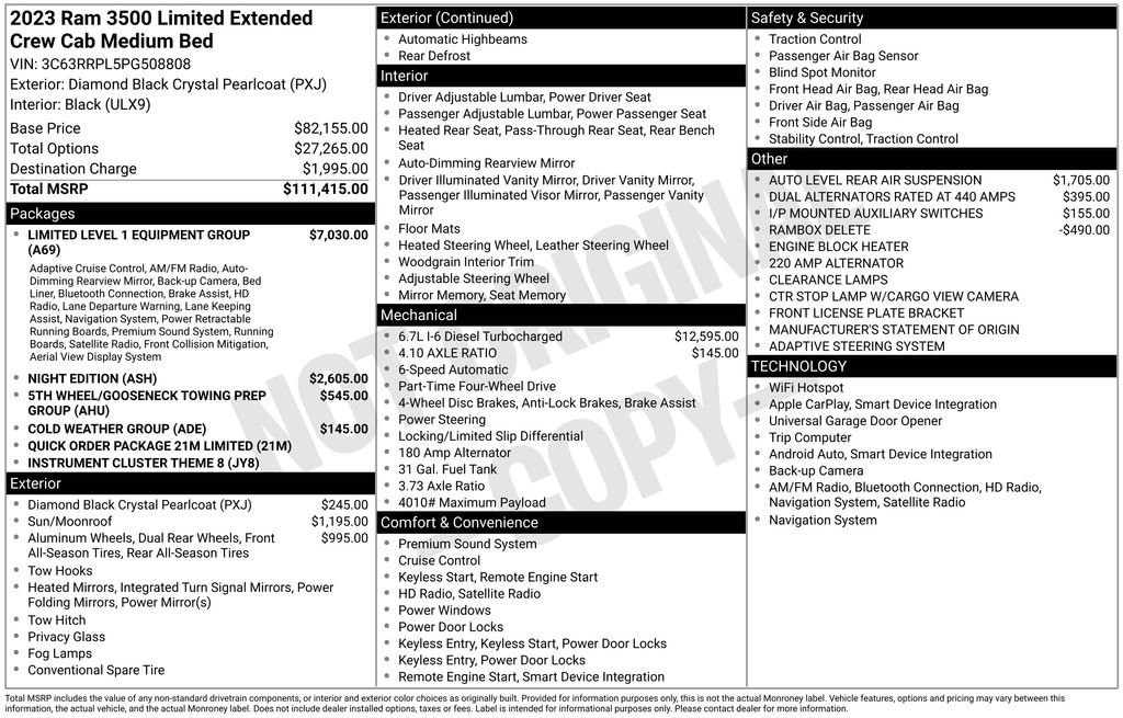 Certified 2023 RAM 3500 Limited image 45