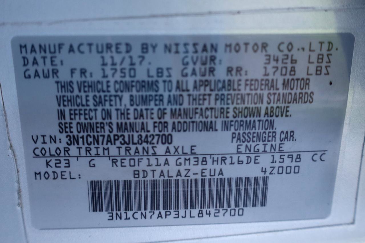 Used 2018 Nissan Versa S Plus FWD image 14