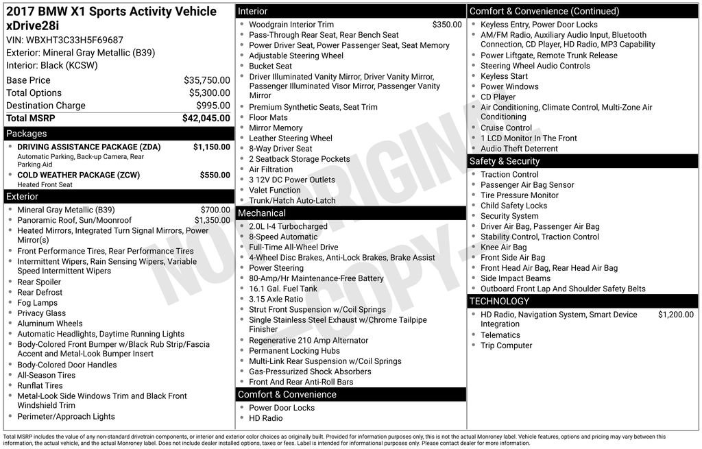 Used 2017 BMW X1 xDrive28i image 5