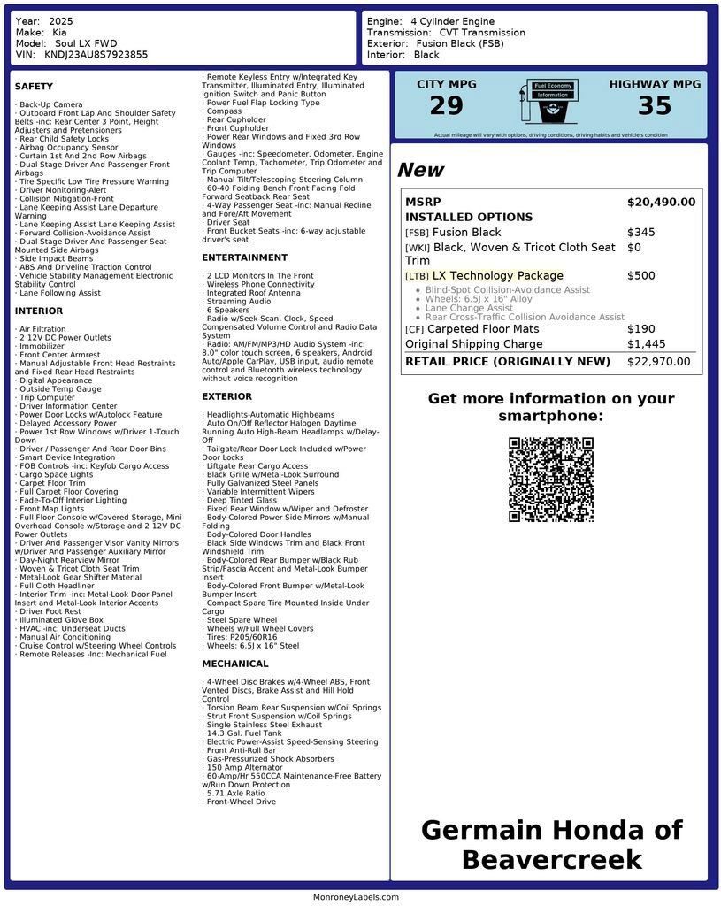 Used 2025 Kia Soul LX w/ LX Technology Package FWD image 28