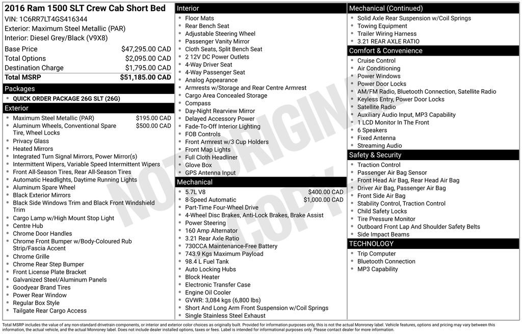 Used 2016 RAM 1500 Classic SLT AWD/4WD image 3