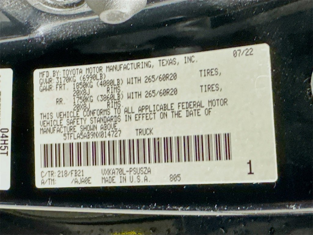 Used 2022 Toyota Tundra SR5 w/ TRD Sport Package image 40