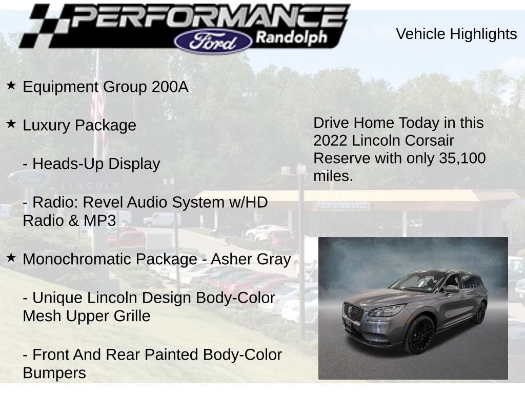 Used 2022 Lincoln Corsair Reserve w/ Luxury Package AWD/4WD image 9