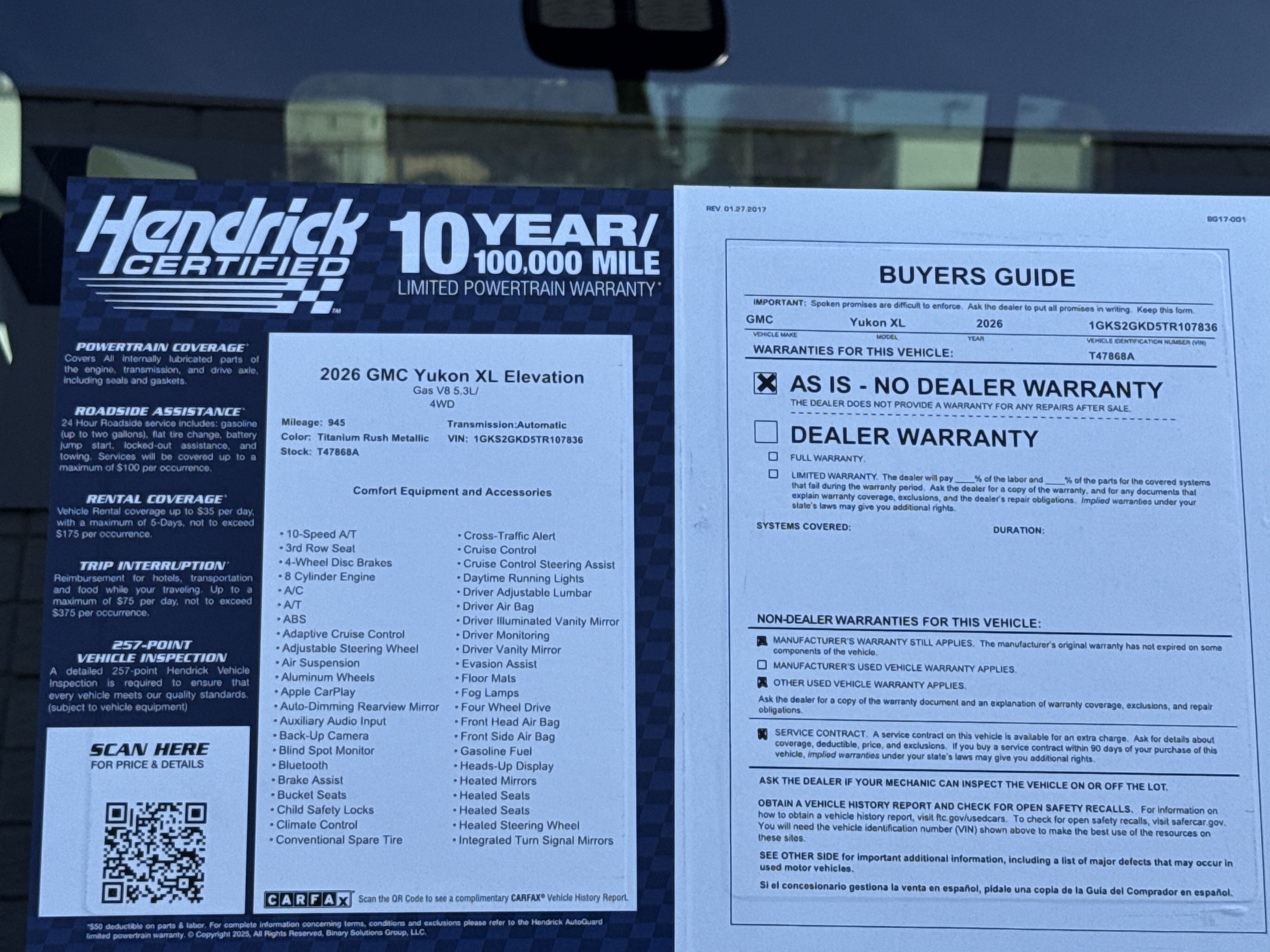 Used 2026 GMC Yukon XL Elevation w/ Elevation Premium Package image 43