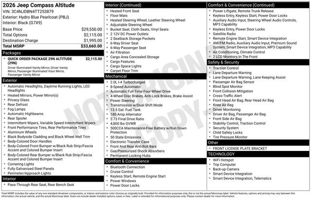New 2026 Jeep Compass Latitude AWD/4WD image 31