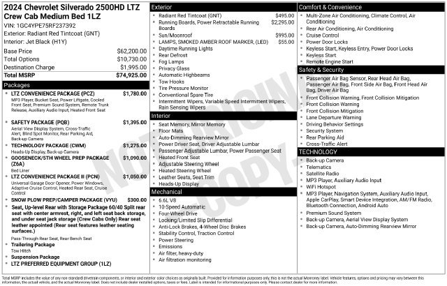 Used 2024 Chevrolet Silverado 2500 LTZ w/ LTZ Convenience Package AWD/4WD image 36