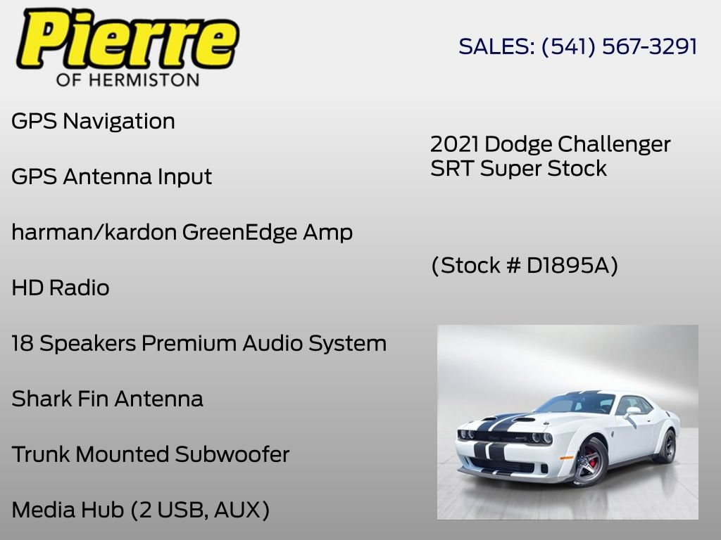 Used 2021 Dodge Challenger SRT Super Stock RWD image 30