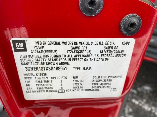 Used 2003 Chevrolet Avalanche 4x4 w/ Suspension Package, Off-Road image 23