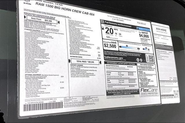 New 2026 RAM 1500 Big Horn AWD/4WD image 14