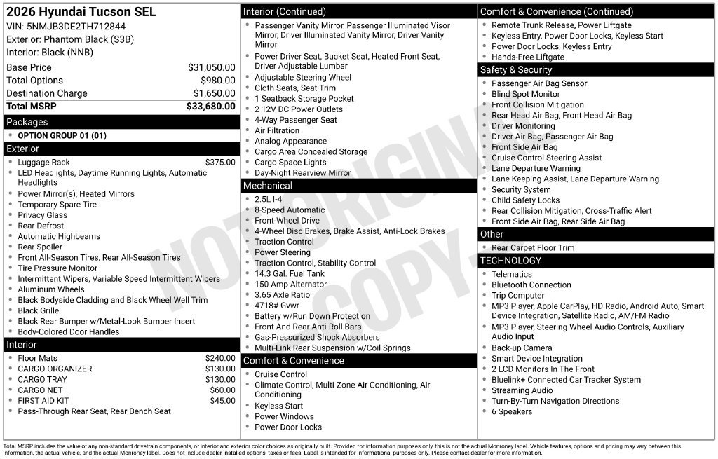 Certified 2026 Hyundai Tucson SEL FWD image 33